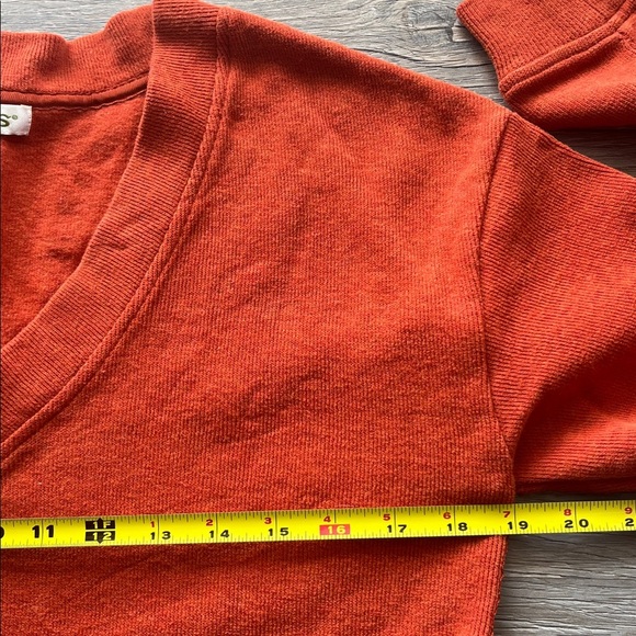 Orvis Burnt Orange V-Neck Sweater, Women’s Size S - Picture 10 of 13